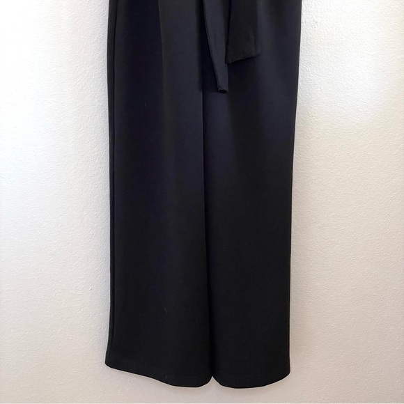 Anthropologie Cathy Structured Wide Leg Sleeveless V Neck Jumpsuit Black XS - Picture 11 of 16